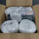 Sunbrella Decorative Outdoor Water Repellent Throw Pillows with Inserts, Set of 4, 20" x12" Pillows for Patio, Backyard, Bed, Couch, and Patio Furniture, Beach Stripe Lagoon