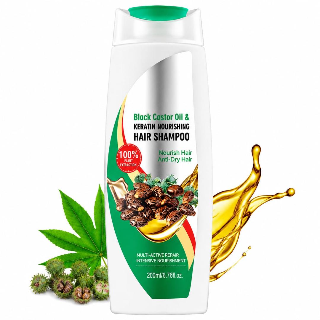 Castor Oil Shampoo with Keratin, 200ml