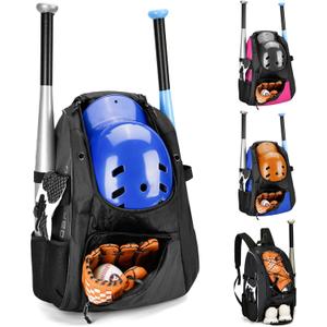 DAREKUKU Youth Baseball Backpack, Softball Bag for Boys & Girls, Breathable T-Ball & Baseball Equipment & Gear
