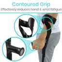 Vive Forearm Crutches (Pair) - Adjustable, Lightweight Arm Crutches Forearm for Adults - Ergonomic Arm Crutch Cuff and Comfortable Handles - Heavy Duty Crutches Non Slip Skid Replaceable Rubber Tips