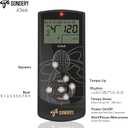 Sondery Digital Metronome for Guitar Piano Drum and All Instruments, Woman Vocal Counting Option, Direct Controls via Buttons, Easily Reading Big Screen, Power by Batteries or USB (iClick)