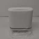 Small Bathroom Trash Can - 3.3 Gallon Plastic Garbage Can with Lid, Press Top & Pop-up Lid, White Slim Design for Kitchen, Office, Bedroom, Pet-Proof Trash Bin with Legs