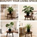 Plant Stand for Indoor Outdoor, 12x12in Large Octagon Wooden Plant Stand, Mid Century Modern Boho Stool for 5-15 Inch Pots, Sturdy Planter Stands