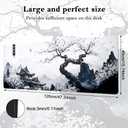 Japanese Mouse Pad, Large Japanese Desk Mat, XL Anime Gaming Keyboard Mat, Non-Slip Rubber Base, Big Extended Mousepad for Home Office, 47.2 x 15.7, 47.2L x 15.7W inches