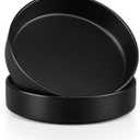 Herogo Pasta Bowls Set of 2, 35oz Serving Bowls Set, Deep Stoneware Plates for Serving Pasta, Salad, Noodle, Cereal, Microwave & Dishwasher Safe, Matte Black