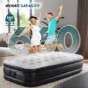 Twin Air Mattress with Built in Pump, Inflatable Blow Up Mattress 16" Raised for Home, Camping & Guest, Portable Air Bed 660 lbs Weight Capacity, Double Height & Non-Slip Bottom