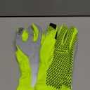 ReflecToes Reflective Winter Running Gloves - Touch Screen Compatible Lightweight Gloves - Cold Weather Hi Vis Safety for Night Runs (X-Large, Yellow)