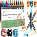 Nail Art Pens 24 Color Set Nail Polish Pens Marker, Acrylic Paint Markers with 3 Types of Pen Tips (0.5/1.0/3.0mm) Non-Toxic Quick-Drying Waterproof for Women DIY Nails Art Design Manicure Tools