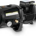 Acquaer 3/4HP Shallow Well Jet Pump,Cast Iron, Well Depth Up to 25ft, 115V/230V Dual Voltage, Automatic Pressure Switch