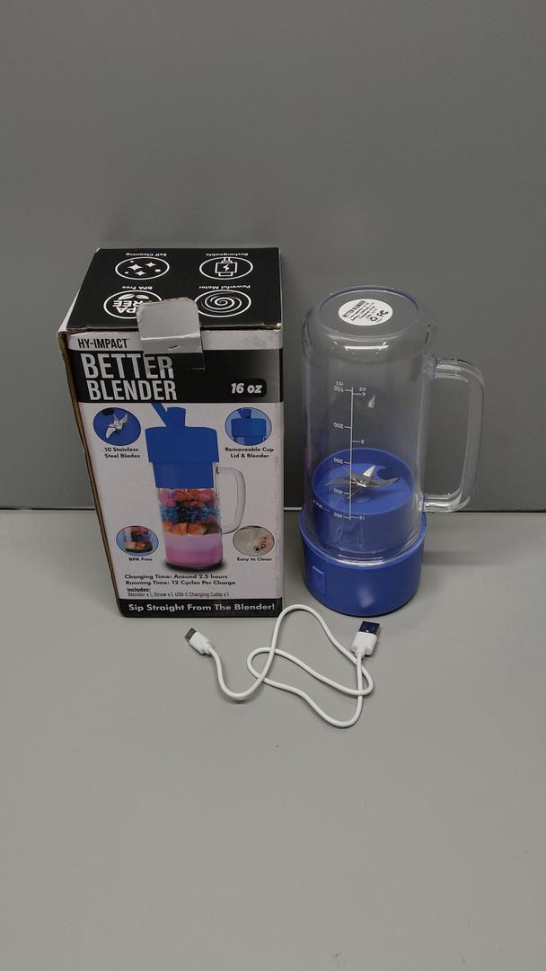 Better Blender Turbo Power USB Rechargeable 16 Oz