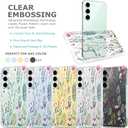 Floral Clear Case for Samsung Galaxy S24 FE for Women Girls,Pretty Phone Cover for Galaxy S24 FE,Flower Design Cute Pattern Slim Soft Drop Proof Protective TPU Bumper Case,FL-36