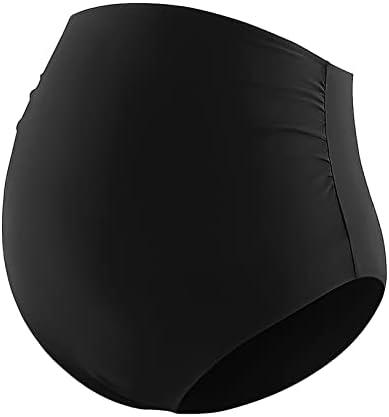 Bhome Maternity Swimsuits Bottoms High Waisted Bikini Bottom Swimwear Briefs, Extra Large, Black 