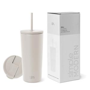 Simple Modern Stainless Steel Vacuum Insulated Classic Tumbler with Lid and Straw | 20 fl oz
