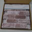 Commomy 10 Pcs 3D Faux Brick Wall Panels -11.8"X11.8" Small Size UltraLight PVC Peel and Stick Brick Farmhouse DIY Self-Adhesive Wall Tile Faux Brick Paneling for Living Room,Bedroom,Kitchen,Fireplace