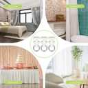 60 Pcs Curtain Track Hooks Curtain Track Gliders Plastic for Living Bedroom Shower Garage Divider Track and Hooks Slide Roller Ceiling Sliding Curtain Track Rollers