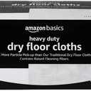 Basics Wet & Dry Sweeper Kit, 1 Sweeper Handle, 7 Heavy Duty Dry Floor Cloths, 3 Wet Floor Cloths, Pack of 1