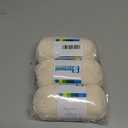 150g (3x50g) 3 Pieces of Mixed/Solid Color Crochet Knitting and Handicraft Yarn in Bulk, Fluffy and Soft, Worsted 100% Acrylic Yarn (Rice White)