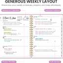 2026 Planner, Weekly and Monthly Calender Planner, Jan 2026 to Dec 2026, Hardcover 2026 Calendar Book with Tabs & Inner Pocket, Office Home School Supplies for Women & Men - A4 (8.5" x 11"), Boho Purple