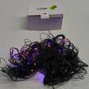 WBao Halloween Lights Outdoor 200LED 8.4ft x 5.2ft Orange Purple Halloween Net Lights with 8 Modes, Timer, Connectable, Waterproof & Dark Green Wire for Lawn, Bushes, Trees, Outdoor Holiday Decor