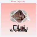 Makeup Bag Toiletry Bag for Womencute Cosmetic Bag with Relief Design, Can Accommodate Various Cosmetic AccessoriesWhite