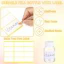 Vesici 18 Pcs 80 ml Empty Clear Pill Bottle Plastic Medicine Reagent Bottle with White Screw Cap Solid Powder Case Refillable Containers with Label Sticker for Liquid Solid Powder Medicine
