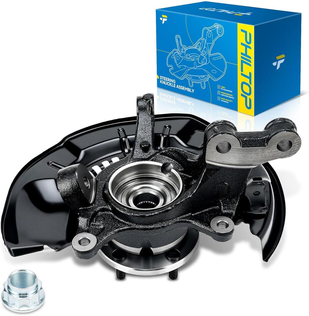 PHILTOP Front Left Steering Knuckle Wheel Hub Bearing for Toyota Highlander for 2008-2017 Toyota Highlander, 2010-2015 Lexus RX350, 2010-2015 Lexus RX450h Replaces 698433,1pc Driver Side