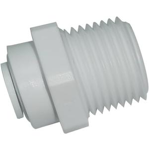 MALIDA Straight 5/16" OD Tube x 1/2" Male Thread Adapter Tube Push to Connect Fittings for Reverse Osmosis RO water filter System Faucet Adapter.