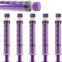 10ml Syringe with Screw Cap, 10cc Syringe for Liquid Feeding, Science Lab, Measurement, Individually Sealed Packed, 10 Pack