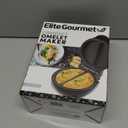 Elite Gourmet EOM123 Non-Stick Omelet, Frittata, Snack Pocket Maker, Dessert Maker, 2 Individual 5.6" Omelets, Stainless Steel