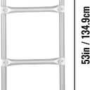 HomiShare Egress Ladder 4-Step Basement Egress Ladder, 400LBS Load Capacity Metal Basement Ladder, 53"x15.5"(LxW) Egress Window Ladder with Silver Polished Surface Use for Egress Window Well