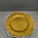 JEVERGN 24 Pack Gold Charger Plates, 13'' Reef Chargers for Dinner Plates, Gold Plate Chargers Set of 24, Round Plastic Charger for Wedding, Party Event, Dinner, Table Setting