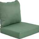 Outdoor Deep Seat Cushion Set 24x24x4.7 Inch Fade-Resistant Waterproof Outdoor Sofa Cushions & Deep Seat Patio Cushions for Chair, Sofa, and Couch, Forest Green