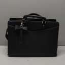 RAINSMORE Laptop Bag for Women 15.6 Inch Work Tote Bags Leather Laptop Tote Waterproof Computer Bag Professional Office Business Briefcase Large Handbag for College Teacher Travel, Black