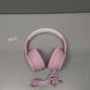 RORSOU R10 Over-Ear Headphones with Microphone, Lightweight Folding Stereo Bass Headset with 1.5M No-Tangle Cord, Portable Wired Headphones for Smartphone Tablet Computer MP3 / 4 (Pink)