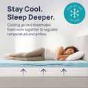 Sure2Sleep Gel Swirl Memory Foam Mattress Topper - 3 Inch, Pressure Relieving, Cooling Comfort - Made in The USA & CertiPUR-US Certified - Softens Firm Beds and Extends Mattress Life - Twin Size