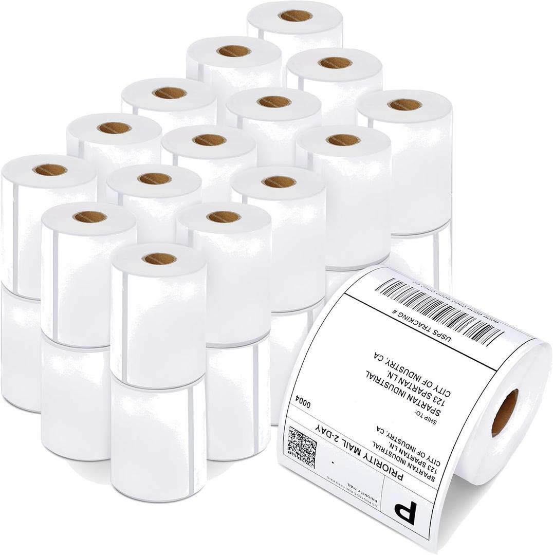 Aegis Adhesives- 4x6 Shipping Labels, Direct Thermal Labels, DYMO 4XL 1744907, Return Address Labels for Mailing, Packages - Compatible with Zebra, Rollo Printers - (6600 Count, 30 Rolls, Not 5XL)