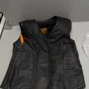 Milwaukee Leather SH1227L Women's Black Leather Side Laces Classic Western Motorcycle Rider Vest W/ 4-Snaps Closure -(Small)