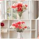 6 Pcs 23.6 Inch Red White Artificial Flowers Cosmos for Vase