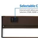 NUC-5 Series 40-inch Oil Rubbed Bronze Selectable LED Under Cabinet Light (NUC540SOB