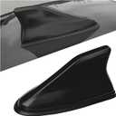 Shark Fin Antenna Cover for Car, Auto AM/FM Radio Signal Base Top Roof Aerial Cover with Adhesive Tape, Fashionable Shark Antenna Base Universal Replacement for Sedan SUV Van (Black)