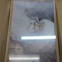 Vintage Santa Claus Christmas Wall Art, Winter Holiday Wall Decor Paintings, Rustic Neutral Canvas Prints Artwork Picture for Bedroom Living Room Farmhouse Mantel 16x24 inch Wood Framed