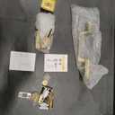 Clemente Front Door Lock Handle and Deadbolt Set, Entry Handleset Exterior with Interior Reversible Lever, Satin Brass, Pick Resistant SmartKey Deadbolt Security, with Microban Protection