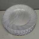 U-QE 100 Pieces Clear Plastic Plates - 7 Inch Plastic Dessert Plates Disposable - Washable & Reusable - Premium Hard Clear Fancy Disposable Heavy Duty Cake Platos for Party, Weddings and Events