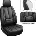 PU Leather Front Seat Covers for Honda Passport 2019-2026, Black