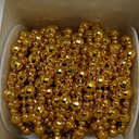 Vpang Round Crystal Pearls Beads String Garland for Christmas, Valentine, Exhibition, Wedding, Party, DIY Craft, Home Decoration, 106 inch (Gold)