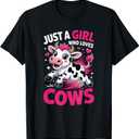 Girls Cow T-Shirt Size 4