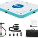 Inflatable Dock- Floating Docks for Lakes 10ft 6ft 8ft 5ft, Inflatable Water Mat Island Float Blow Up Platform for River, Pool, Ocean (Green 8x5ft)