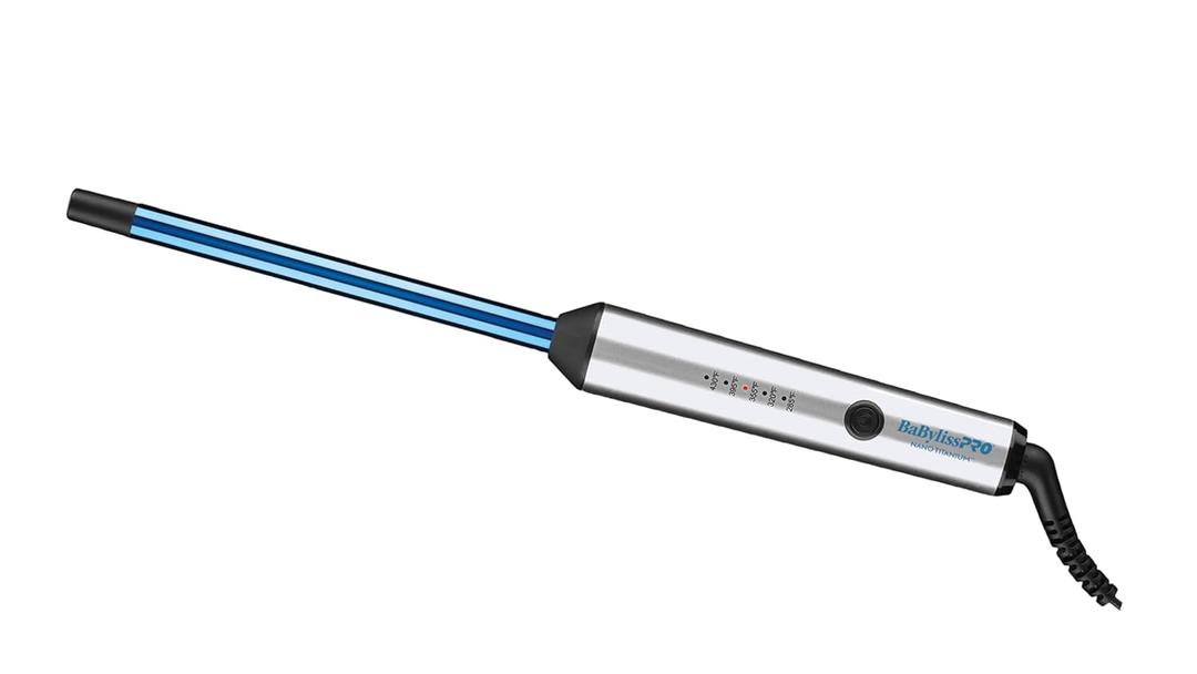 BabylissPRO Nano Titanium Professional Curling Wand For All Hair Types, Reaches 430 Degrees For Long Lasting Curls
