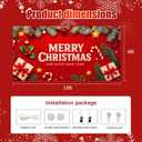 HOMETITUTE Christmas Door Banner 13x6ft Holiday Porch Decoration Red Background Merry Christmas And Happy New Year Pine Branches Ornaments Gifts Winter Seasonal Front Door Cover Wall Decor (Garage#12)