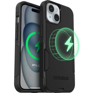 OtterBox iPhone 17e, iPhone 16e, iPhone 15, iPhone 14, and iPhone 13 Commuter Series Case - MagSafe Edition - Black, Slim & Tough, Pocket-Friendly, with Port Protection